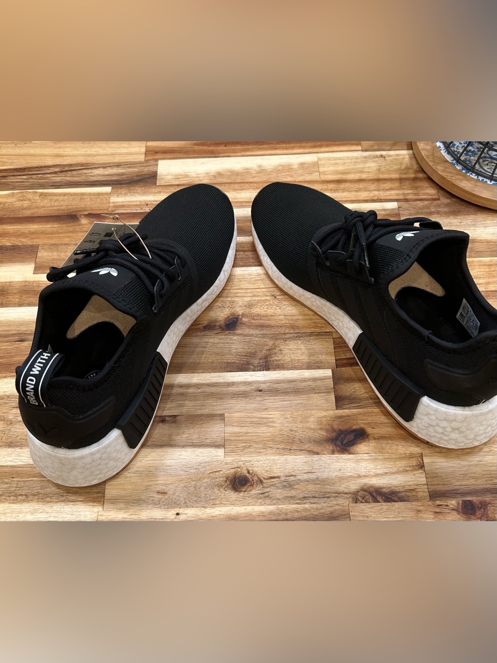 (Brand New) Men’s 8 1/2 Adidas NMD R1 Primeblue “Gum Bottoms” - Picture 3 of 15